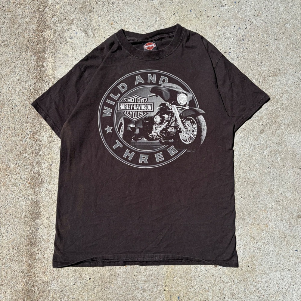 Harley-Davidson Wild and Three Willie G Skull Graphic T-Shirt Black Medium